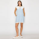Lovely Mini Dress with Lace Collar