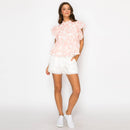 Cloud Pink Jacobian Eyelet Blouse