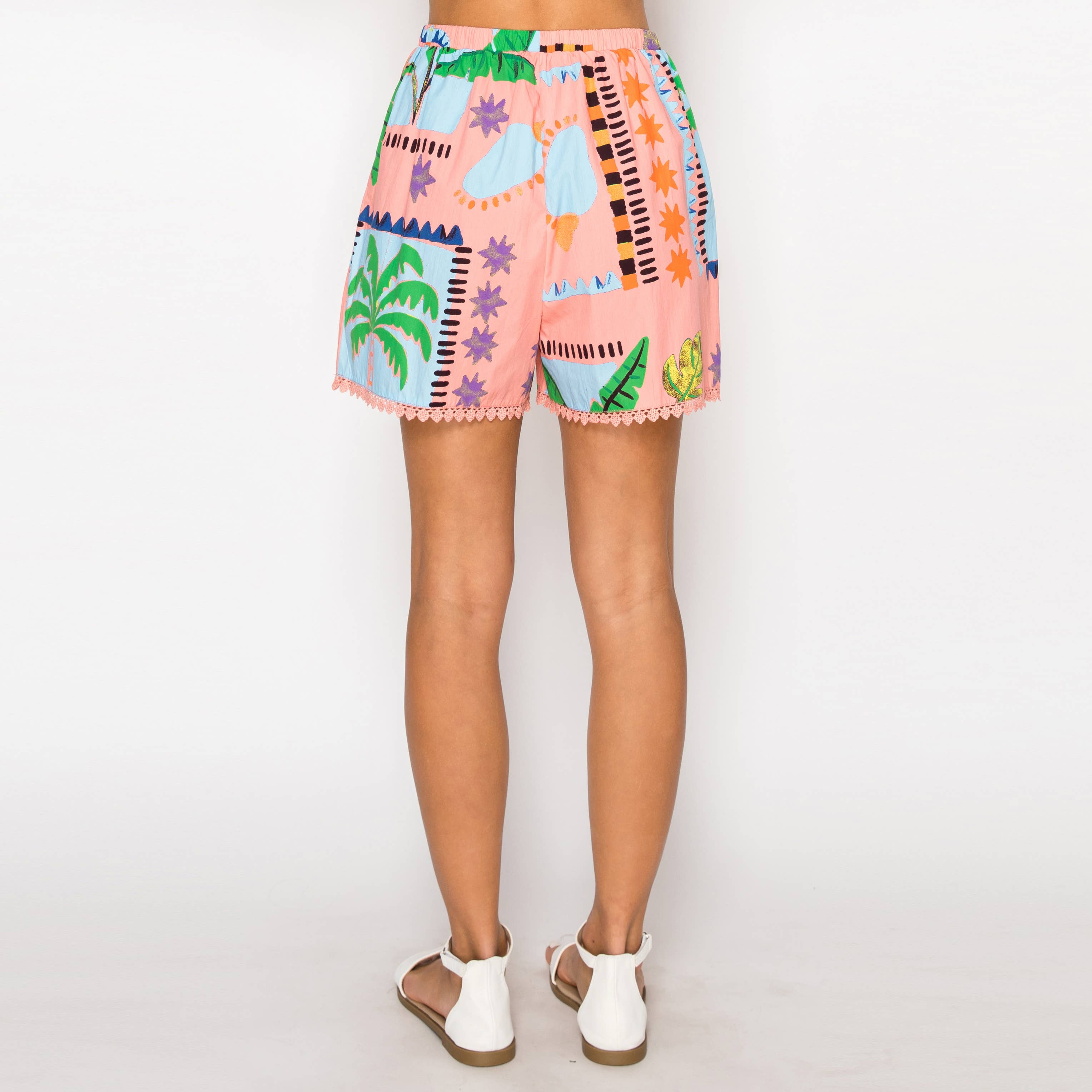 Coral Retro Tropical Print SET