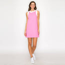 Taffy Pink & White Retro Mod Look Mini dress - LWD2903 