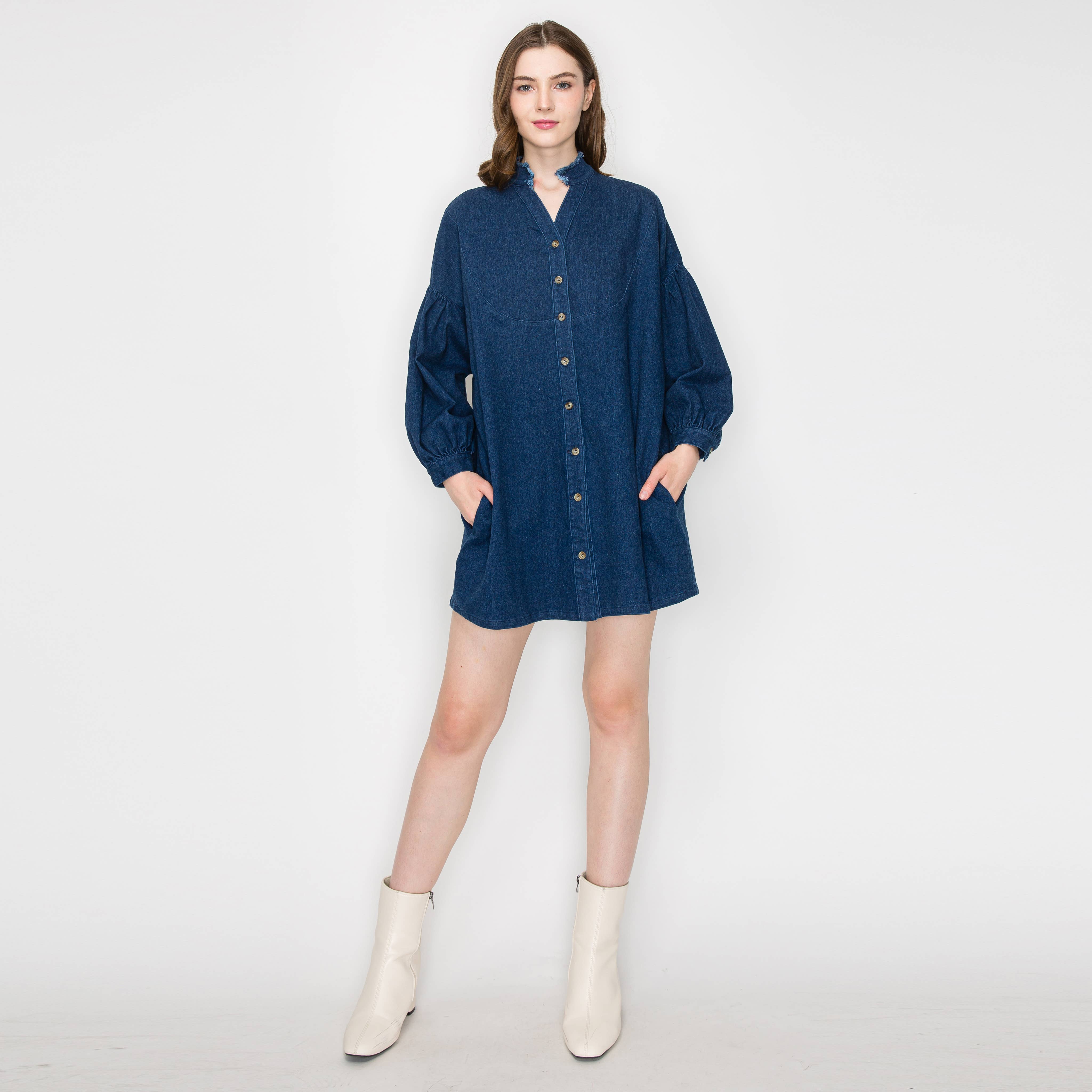 Denim mini dress