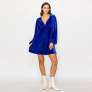 Elsa ice skating velvet mini dress