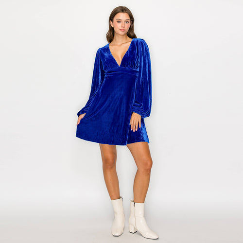 Elsa ice skating velvet mini dress