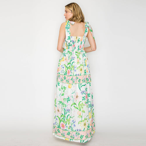 Summer Romantic Garden with Shell Maxi Dress