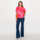 Perfect pink & red print blouse