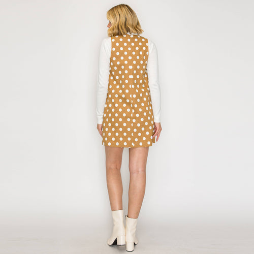 I LOVE POLKA DOTS Camel Mini Dress