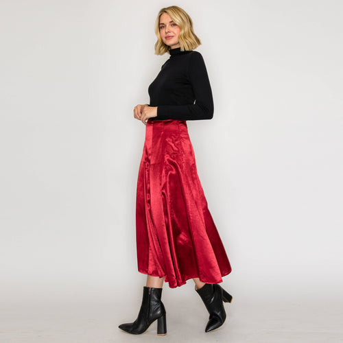 ESSENTIAL Satin Skirt for Every Girl - Biking Red