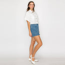 Lovely White Daisy Crop Shirts