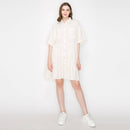 Cotton Gauze oversized shirts mini dress IVORY