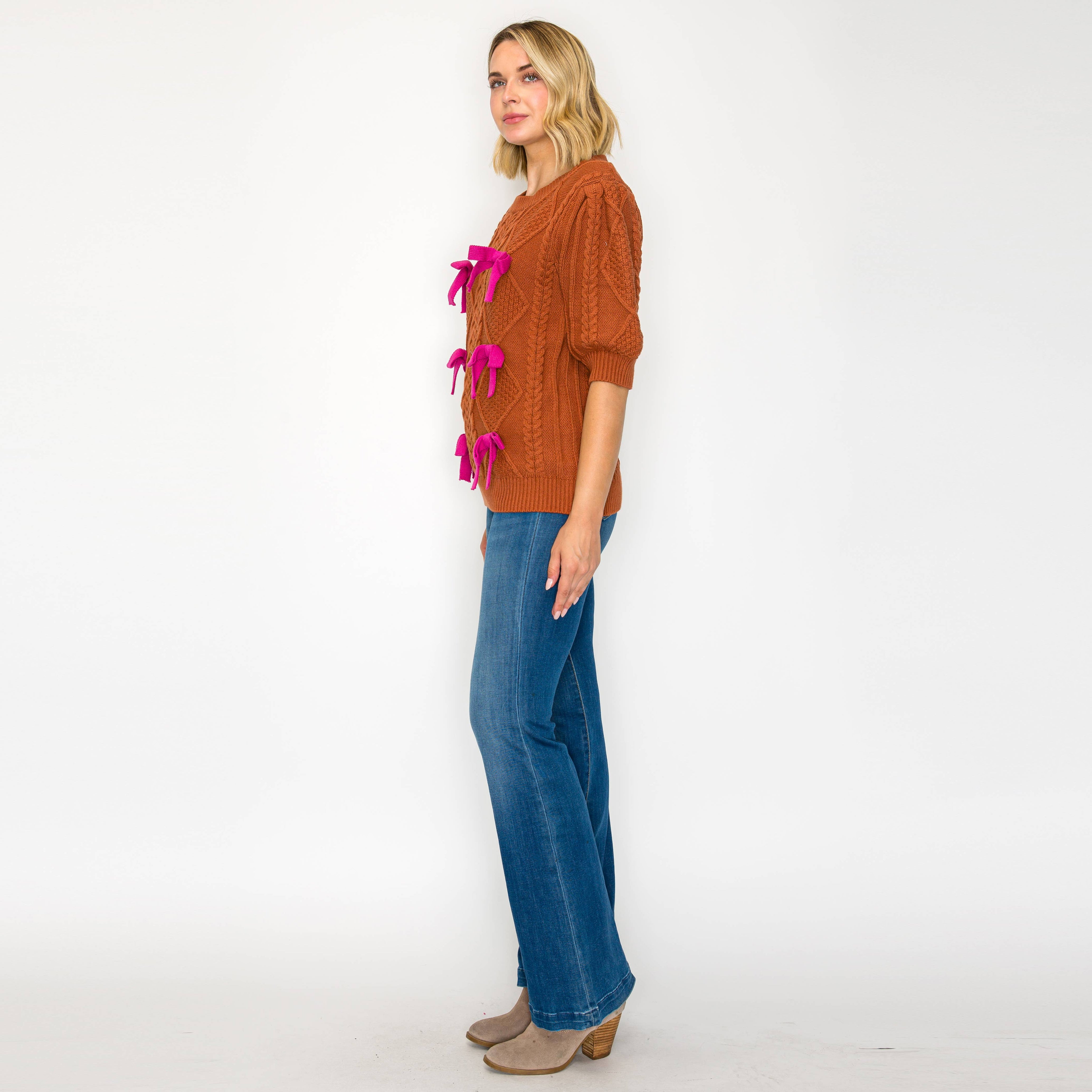 Love Love Bow Sweater Top
