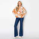 Golden Mustard Floral Blouse