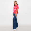 Perfect pink & red print blouse