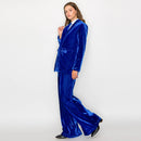 Emily blue velvet blazer