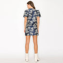 Toile jacquard pattern mini skirt