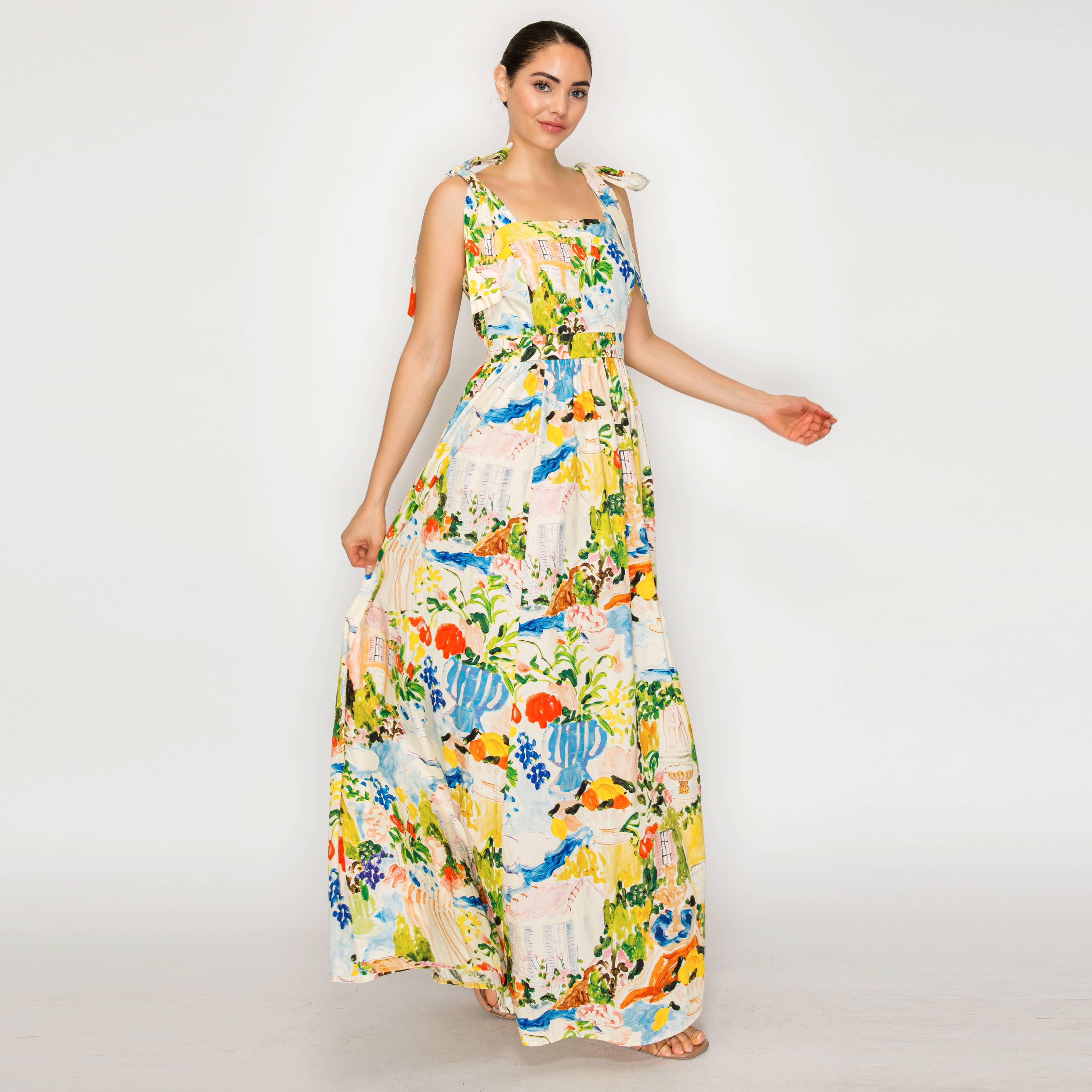 AURORA FLORA Maxi Dress