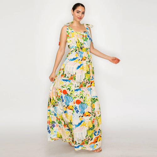 AURORA FLORA Maxi Dress