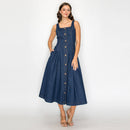 The Willow Denim Midi Dress