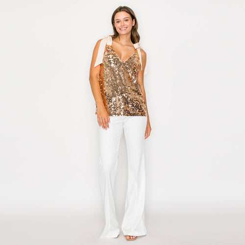 Sparkle little star top - CHAMPAGNE