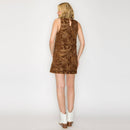 Love Story Brown Paisely Mini Dress