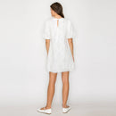 Pure White Cotton with Embroidery Mini Dress