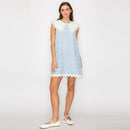Lovely Mini Dress with Lace Collar