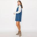 Scallop lover denim mini dress