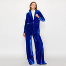 Emily blue velvet blazer