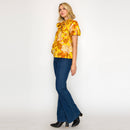 Merigold Rose Print Blouse with Tie