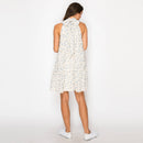 Blue Cloud Daisy Halter Mini Dress