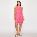 Pink Daisy Lace Mini Shift Dress