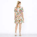 TANGERINE BLOOM Shirt Mini Dress