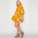 Merigold Rose Print Mini Dress