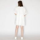 Cotton eyelet shirts mini dress