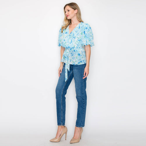 Print peplum top