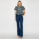 Flower Polka Dots Peplum Top