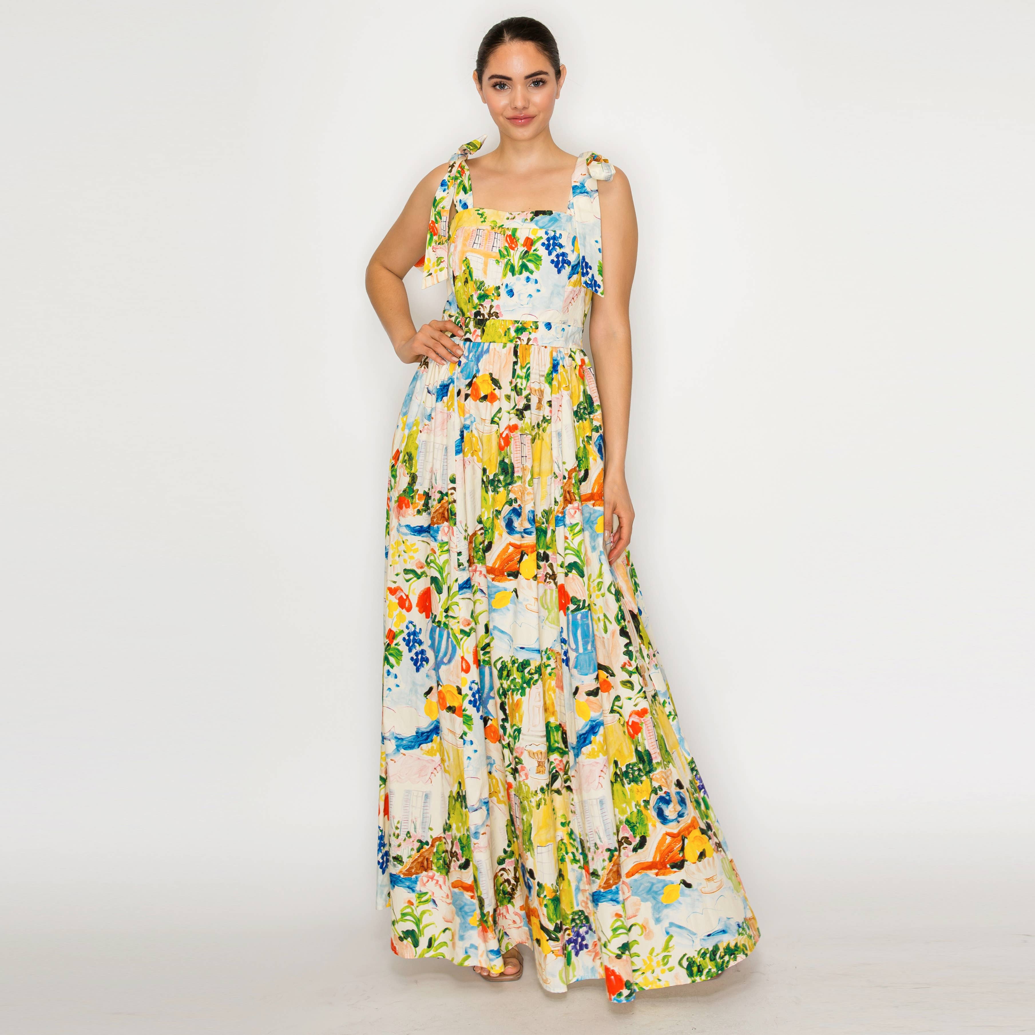 AURORA FLORA Maxi Dress