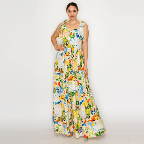 AURORA FLORA Maxi Dress