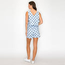 Sky Dot Side-Tie Skort
