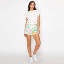 Garden Flower Print Shopper Bag Shorts