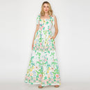 Summer Romantic Garden with Shell Maxi Dress