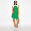 Kelly Green & White Retro Mod Look Mini dress - LWD2903