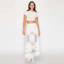 Heirloom Garden Embroidered Midi Skirt