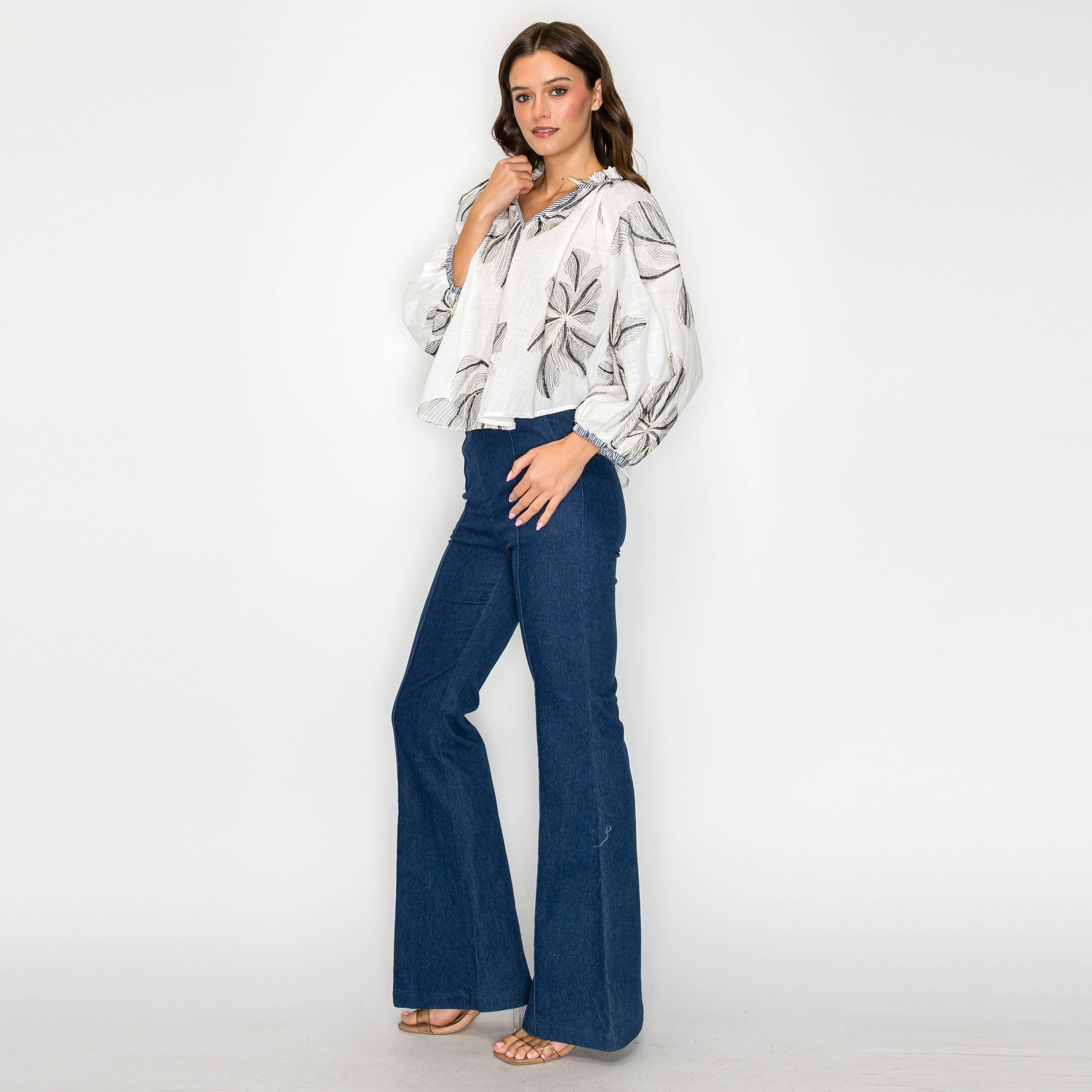 Palm Breeze Artist Blouse