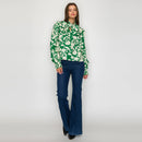 Emerald Garden Bow-Tie Blouse