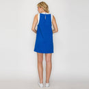 Blue & White Retro Mod Look Mini dress - LWD2903