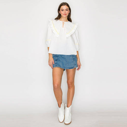Washed Denim Skort
