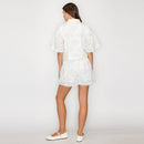 Pure White Shirts with Flare Sleeves