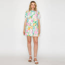 Garden Flower Print Mini Dress