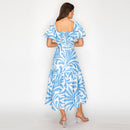Santorini Swirl Midi Dress