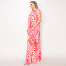 Print one shoulder maxi dress